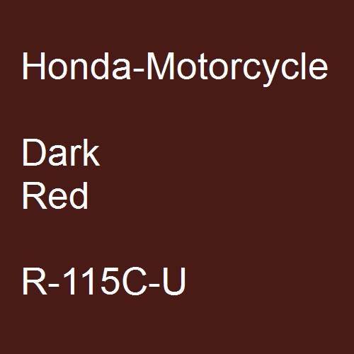 Honda-Motorcycle, Dark Red, R-115C-U.